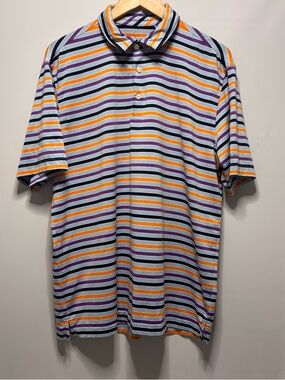 Walter Hagen P11 Golf Polo Shirt Short Sleeve Striped Mens L